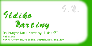 ildiko martiny business card